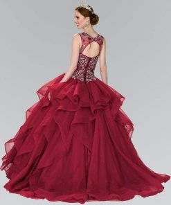 Elizabeth K - GL2378 Beaded Illusion Sweetheart Ballgown With Bolero 11 Elizabeth K - GL2378 Beaded Illusion Sweetheart Ballgown With Bolero