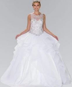 Elizabeth K - GL2378 Beaded Illusion Sweetheart Ballgown With Bolero 9 Elizabeth K - GL2378 Beaded Illusion Sweetheart Ballgown With Bolero