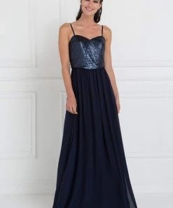 Elizabeth K - GL2416 Sequined Sweetheart Chiffon A-line Dress 7 Elizabeth K - GL2416 Sequined Sweetheart Chiffon A-line Dress