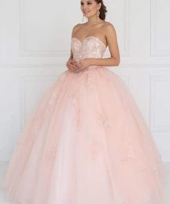 Elizabeth K - GL2427 Embellished Sweetheart Ballgown With Bolero 12 Elizabeth K - GL2427 Embellished Sweetheart Ballgown With Bolero