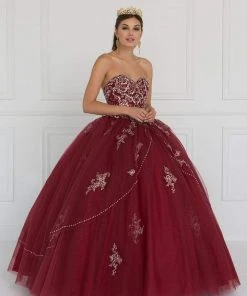 Elizabeth K - GL2427 Embellished Sweetheart Ballgown With Bolero 14 Elizabeth K - GL2427 Embellished Sweetheart Ballgown With Bolero