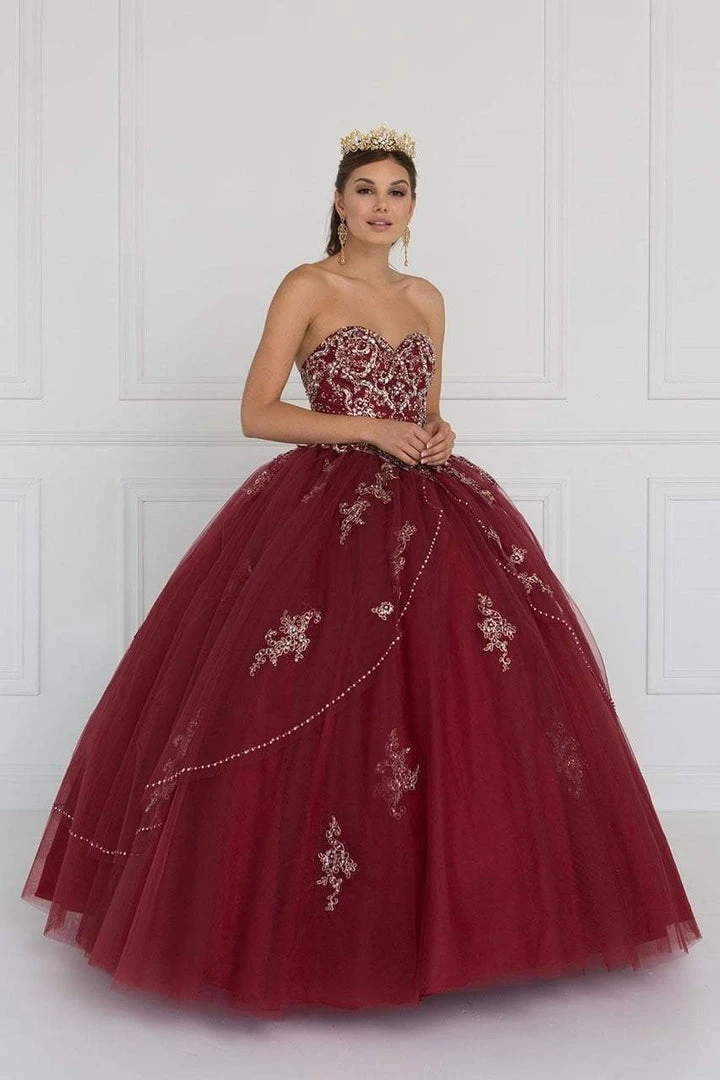 Elizabeth K - GL2427 Embellished Sweetheart Ballgown With Bolero 7 Elizabeth K - GL2427 Embellished Sweetheart Ballgown With Bolero