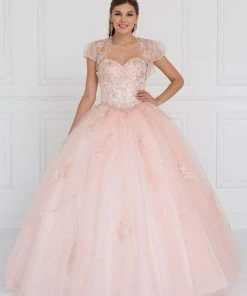 Elizabeth K - GL2427 Embellished Sweetheart Ballgown With Bolero