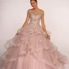 Elizabeth K - GL2517 Bead Embellished Ruffled Quinceanera 2 Elizabeth K - GL2517 Bead Embellished Ruffled Quinceanera