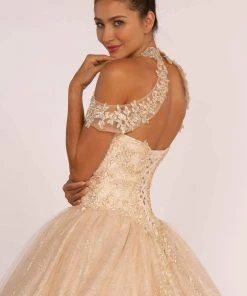 Elizabeth K - GL2602 Embroidered Halter Ballgown 17 Elizabeth K - GL2602 Embroidered Halter Ballgown