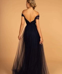 Elizabeth K - GL2610 Cold Shoulder Sweetheart Neck Tulle A-Line Gown 24 Elizabeth K - GL2610 Cold Shoulder Sweetheart Neck Tulle A-Line Gown