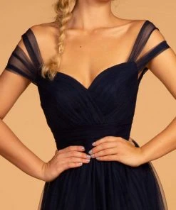 Elizabeth K - GL2610 Cold Shoulder Sweetheart Neck Tulle A-Line Gown 23 Elizabeth K - GL2610 Cold Shoulder Sweetheart Neck Tulle A-Line Gown