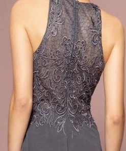 Elizabeth K - GL2680 Floral Embroidered A-Line Dress 13 Elizabeth K - GL2680 Floral Embroidered A-Line Dress