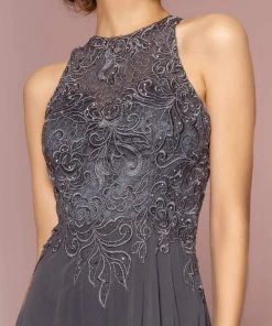 Elizabeth K - GL2680 Floral Embroidered A-Line Dress 12 Elizabeth K - GL2680 Floral Embroidered A-Line Dress