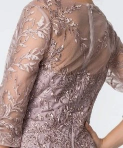 Elizabeth K - GL2810 Embroidered Bateau Chiffon A-line Gown 17 Elizabeth K - GL2810 Embroidered Bateau Chiffon A-line Gown