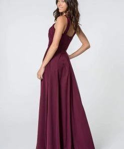 Elizabeth K - GL2816 Knotted Halter Bodice Chiffon A-Line Dress 33 Elizabeth K - GL2816 Knotted Halter Bodice Chiffon A-Line Dress