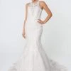 Elizabeth K - GL2818 Embellished Illusion Jewel Trumpet Bridal Dress
