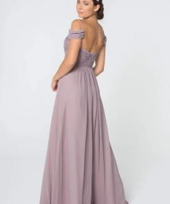 Elizabeth K - GL2824 Ruched Crisscross Bodice Chiffon Dress 19 Elizabeth K - GL2824 Ruched Crisscross Bodice Chiffon Dress