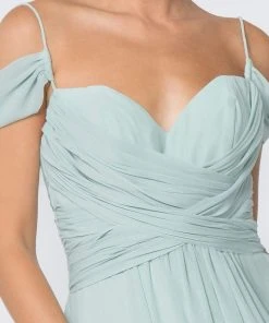 Elizabeth K - GL2824 Ruched Crisscross Bodice Chiffon Dress 29 Elizabeth K - GL2824 Ruched Crisscross Bodice Chiffon Dress