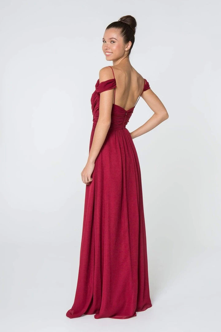 Elizabeth K - GL2824 Ruched Crisscross Bodice Chiffon Dress 16 Elizabeth K - GL2824 Ruched Crisscross Bodice Chiffon Dress