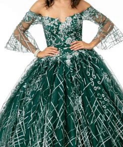 Elizabeth K - GL2911 Glitter Off-Shoulder Ballgown 14 Elizabeth K - GL2911 Glitter Off-Shoulder Ballgown