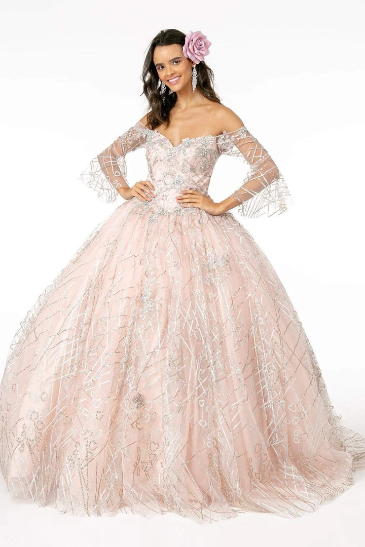 Elizabeth K - GL2911 Glitter Off-Shoulder Ballgown 6 Elizabeth K - GL2911 Glitter Off-Shoulder Ballgown