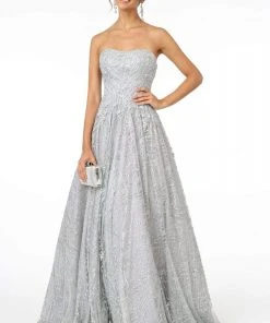 Elizabeth K - GL2921 Embellished Strapless Sweetheart A-Line Gown