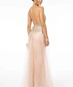 Elizabeth K - GL2924 Illusion Deep V-Neck Glitter Mesh Mermaid Gown 23 Elizabeth K - GL2924 Illusion Deep V-Neck Glitter Mesh Mermaid Gown