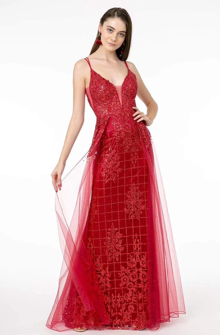 Elizabeth K - GL2924 Illusion Deep V-Neck Glitter Mesh Mermaid Gown 7 Elizabeth K - GL2924 Illusion Deep V-Neck Glitter Mesh Mermaid Gown