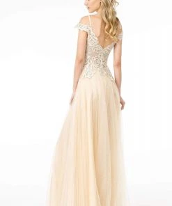 Elizabeth K - GL2953 Embroidered Off-Shoulder Mesh A-Line Gown 23 Elizabeth K - GL2953 Embroidered Off-Shoulder Mesh A-Line Gown