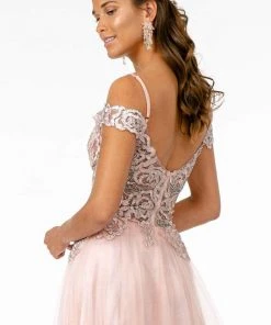 Elizabeth K - GL2953 Embroidered Off-Shoulder Mesh A-Line Gown 17 Elizabeth K - GL2953 Embroidered Off-Shoulder Mesh A-Line Gown