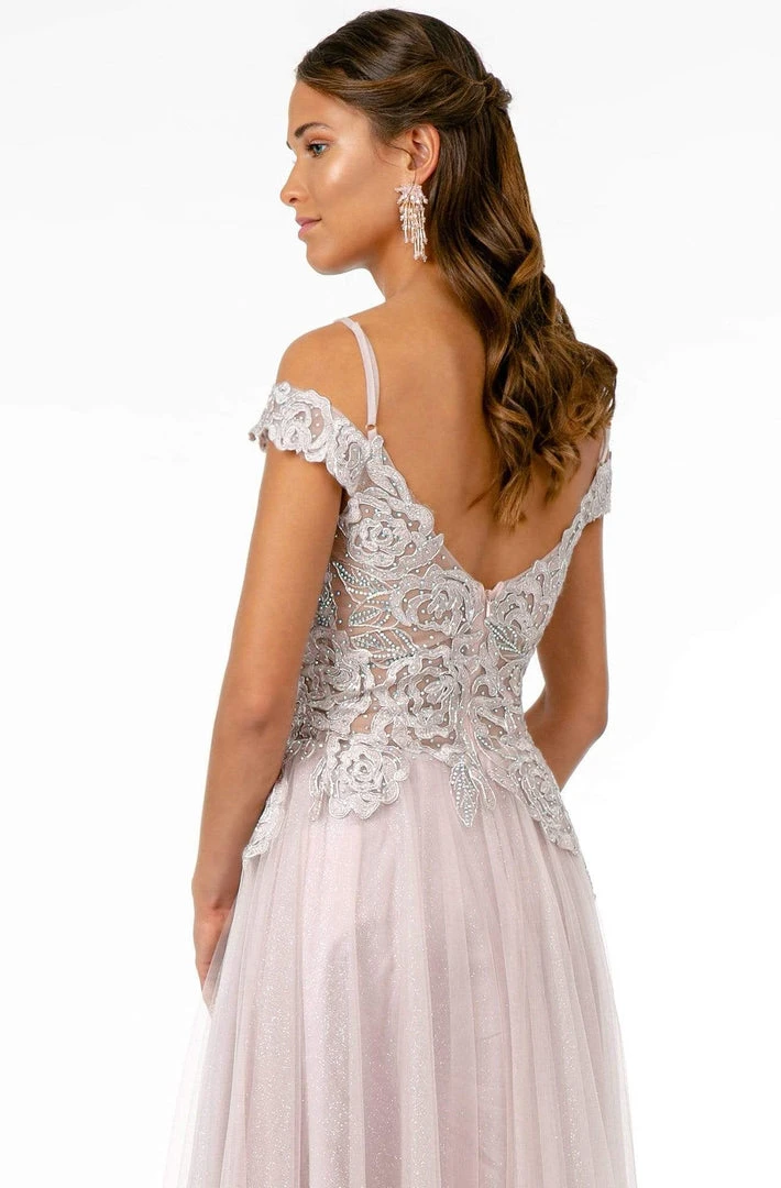 Elizabeth K - GL2953 Embroidered Off-Shoulder Mesh A-Line Gown 10 Elizabeth K - GL2953 Embroidered Off-Shoulder Mesh A-Line Gown