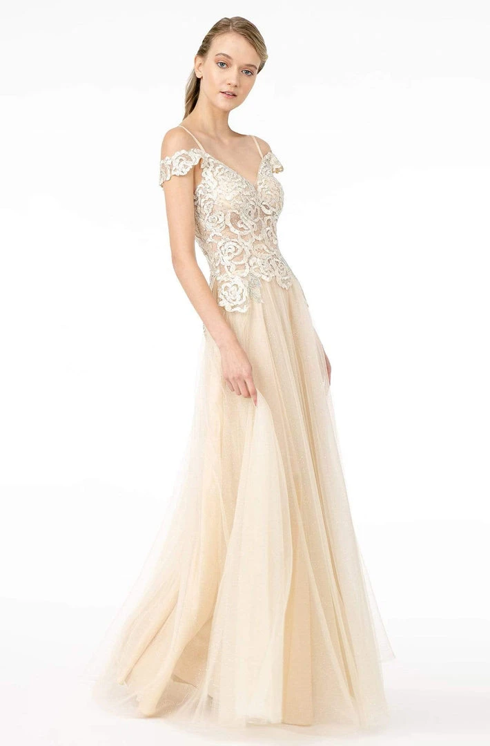 Elizabeth K - GL2953 Embroidered Off-Shoulder Mesh A-Line Gown 11 Elizabeth K - GL2953 Embroidered Off-Shoulder Mesh A-Line Gown