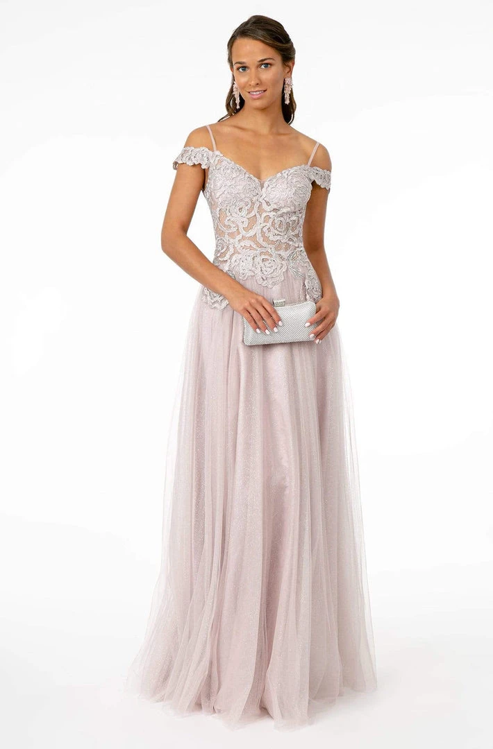Elizabeth K - GL2953 Embroidered Off-Shoulder Mesh A-Line Gown 7 Elizabeth K - GL2953 Embroidered Off-Shoulder Mesh A-Line Gown