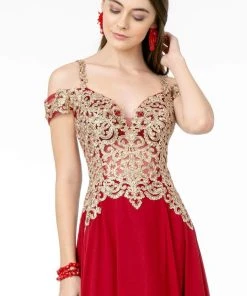 Elizabeth K - GL2998 Embroidered Sweetheart Chiffon A-Line Gown 15 Elizabeth K - GL2998 Embroidered Sweetheart Chiffon A-Line Gown