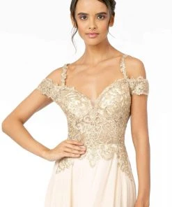 Elizabeth K - GL2998 Embroidered Sweetheart Chiffon A-Line Gown 17 Elizabeth K - GL2998 Embroidered Sweetheart Chiffon A-Line Gown