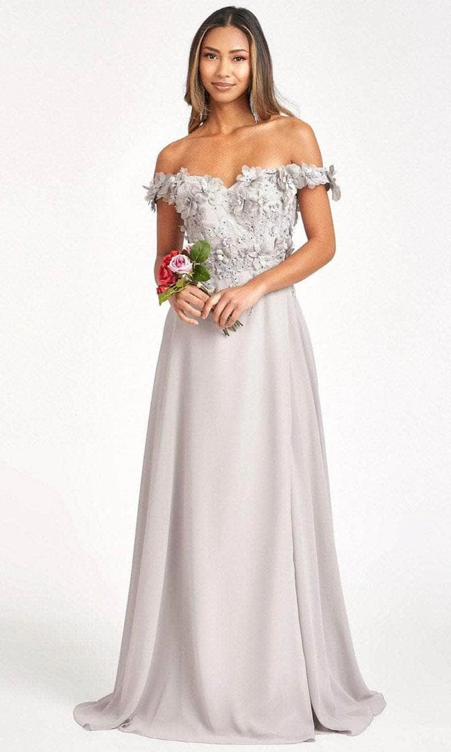 Elizabeth K GL3018 - Floral Embellished A-Line Evening Dress 21 Elizabeth K GL3018 - Floral Embellished A-Line Evening Dress