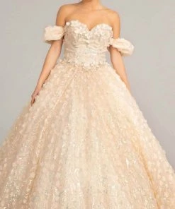 Elizabeth K GL3019 - Off-shoulder Sweetheart Neck Ball Gown