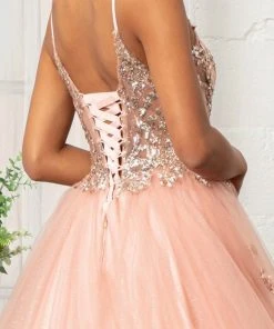 Elizabeth K GL3021 - Sleeveless Plunging V-neck Ballgown 21 Elizabeth K GL3021 - Sleeveless Plunging V-neck Ballgown