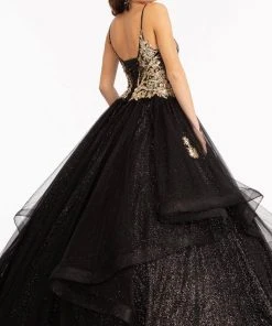 Elizabeth K GL3021 - Sleeveless Plunging V-neck Ballgown 13 Elizabeth K GL3021 - Sleeveless Plunging V-neck Ballgown