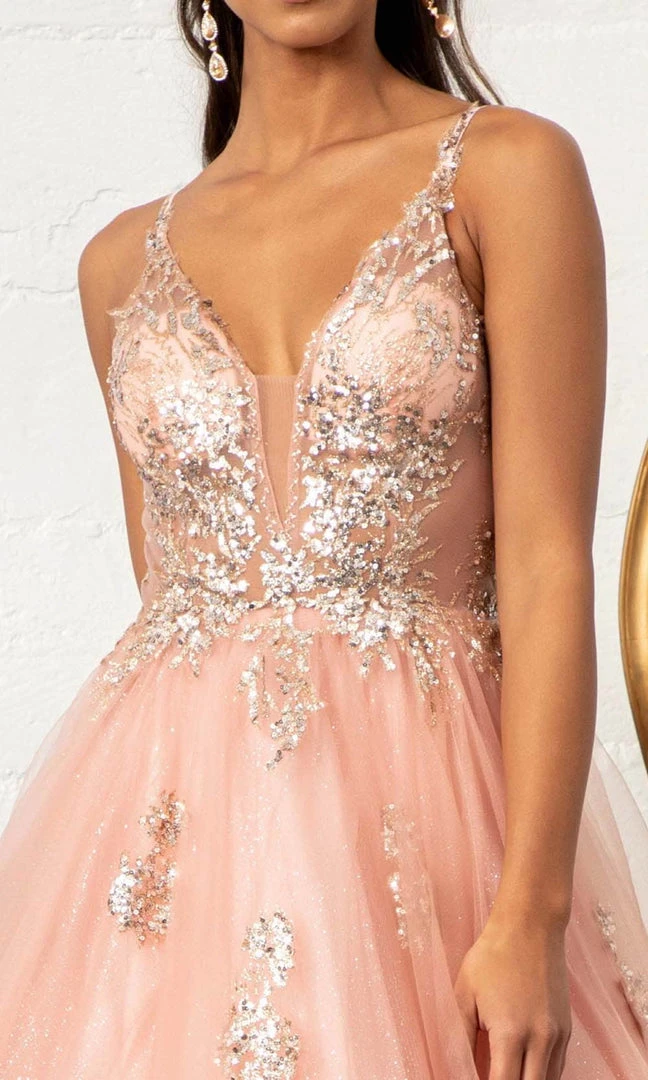 Elizabeth K GL3021 - Sleeveless Plunging V-neck Ballgown 11 Elizabeth K GL3021 - Sleeveless Plunging V-neck Ballgown