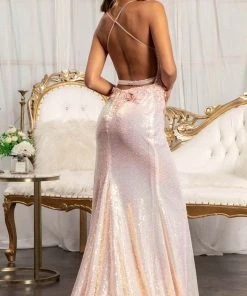 Elizabeth K GL3025 - Sleeveless Deep Sweetheart Neck Evening Dress