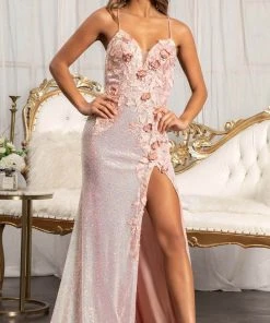 Elizabeth K GL3025 - Sleeveless Deep Sweetheart Neck Evening Dress