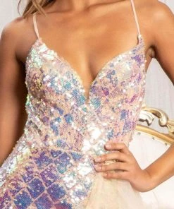 Elizabeth K GL3026 - Colorful Sequin Mermaid Dress 10 Elizabeth K GL3026 - Colorful Sequin Mermaid Dress