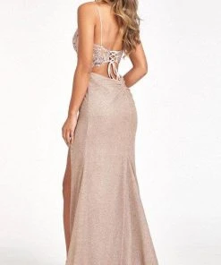 Elizabeth K GL3030 - Sequin Embroidered Prom Gown