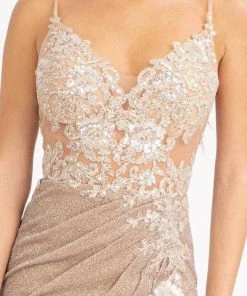 Elizabeth K GL3030 - Sequin Embroidered Prom Gown