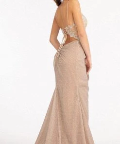 Elizabeth K GL3030 - Sequin Embroidered Prom Gown