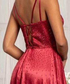 Elizabeth K GL3039 - Beaded Sweetheart A- Line Dress