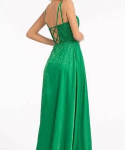 Elizabeth K GL3039 - Beaded Sweetheart A- Line Dress