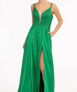 Elizabeth K GL3039 - Beaded Sweetheart A- Line Dress