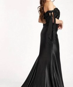 Elizabeth K GL3059 - Ruche Satin Mermaid Prom Dress