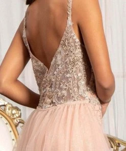 Elizabeth K GL3069 - Sleeveless Embellished Evening Gown
