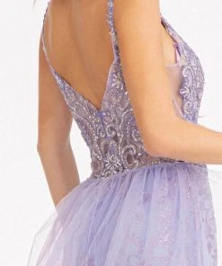 Elizabeth K GL3069 - Sleeveless Embellished Evening Gown