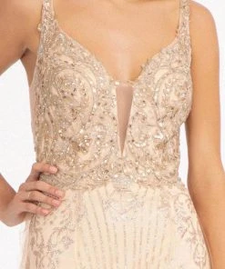 Elizabeth K GL3069 - Sleeveless Embellished Evening Gown