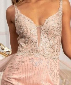 Elizabeth K GL3069 - Sleeveless Embellished Evening Gown
